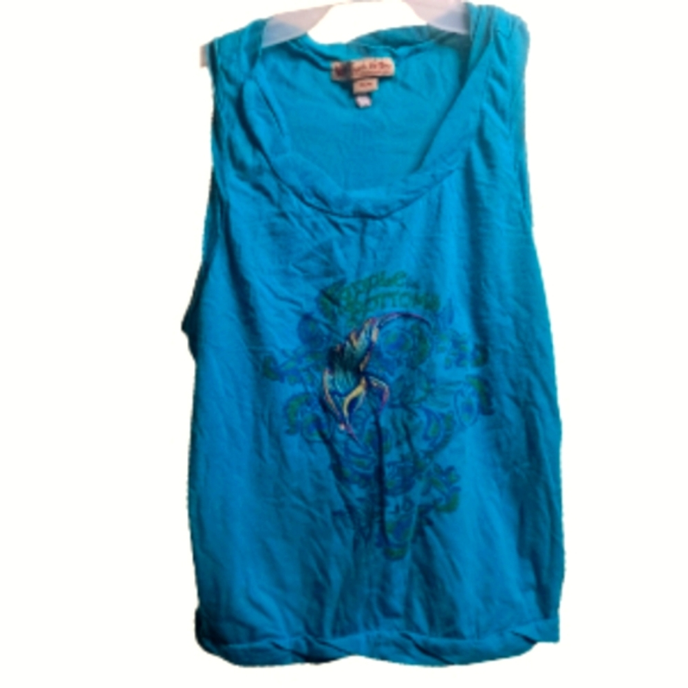 Apple Bottoms Teal Blue Racerback Top